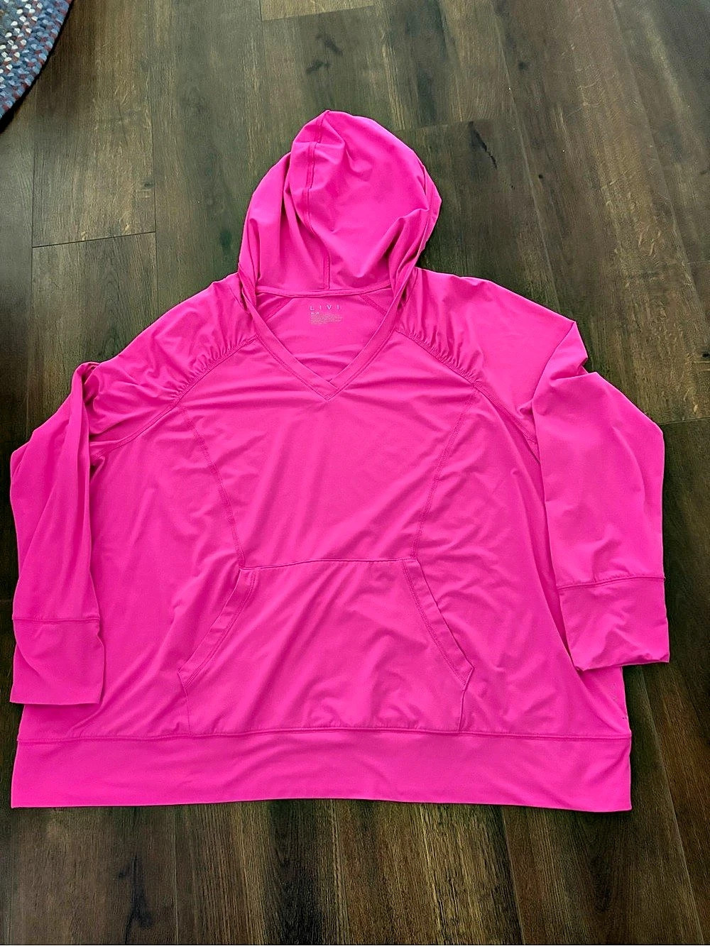 LIVI Pink Hooded Athletic Top Size 26/28 Like New
